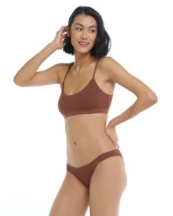 Ibiza Aro Bralette Bikini Top - Brown 7 Ibiza Aro Bralette Bikini Top - Brown -HYN Swimwear Shop BGW SWIM S23 IBIZA Brown Aro Side