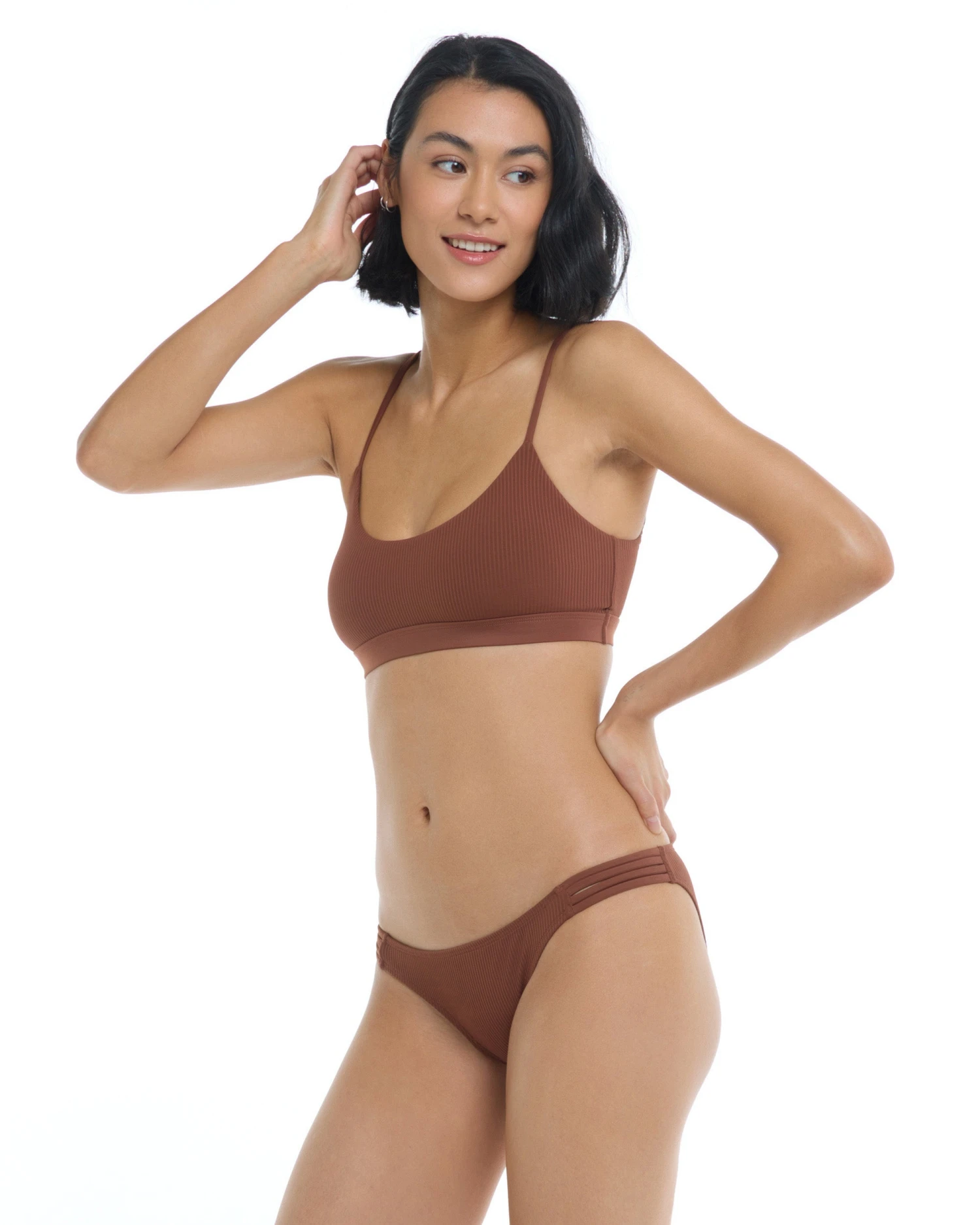 Ibiza Aro Bralette Bikini Top - Brown 4 Ibiza Aro Bralette Bikini Top - Brown - Image 4
