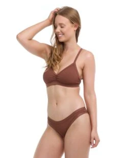 Ibiza Drew D-F Cup Bikini Top - Brown -HYN Swimwear Shop BGW SWIM S23 IBIZA Brown Drew D Side