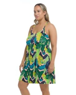 Monoa Falls Ivy Plus Size Dress - Nightfall -HYN Swimwear Shop BGW SWIM S23 MANOA FALLS Ivy X Side
