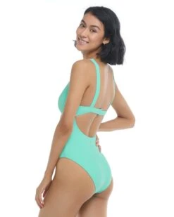 Smoothies Eli One-Piece Swimsuit - Sea Mist -HYN Swimwear Shop BGW SWIM S23 SMOOTHIES Black Eli Side 90e3e2a7 926f 47e7 8a88 e33b2491f867
