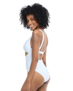 Smoothies Eli One-Piece Swimsuit - Snow -HYN Swimwear Shop BGW SWIM S23 SMOOTHIES Black Eli Side df849b3e 387f 4a1e ab6f 10553ddc64cf