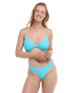 Spectrum Solo D-F Cup Bikini Top - Cyan
