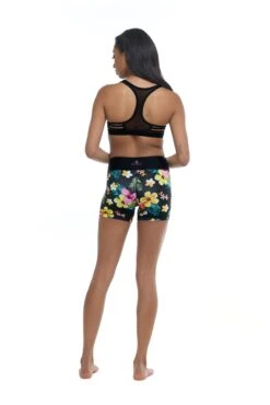 Tropical Island Speedy Short - Black -HYN Swimwear Shop BGW SWIM S23 TROPICAL ISLAND Speedy Back 1
