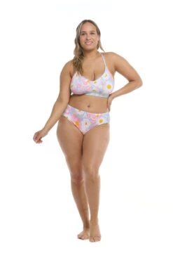 Wayta Ruth Reversible Plus Size Swim Top - Light Denim