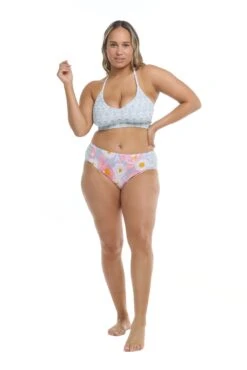 Wayta Ruth Reversible Plus Size Swim Top - Light Denim -HYN Swimwear Shop BGW SWIM S23 WAYTA Ruth X Front2
