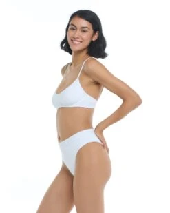 Ibiza Marlee High-Waist Bikini Bottom - White -HYN Swimwear Shop ResizeSide2